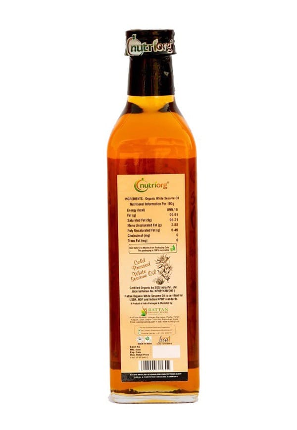 Organic White Sesame Oil – thumbnail 2