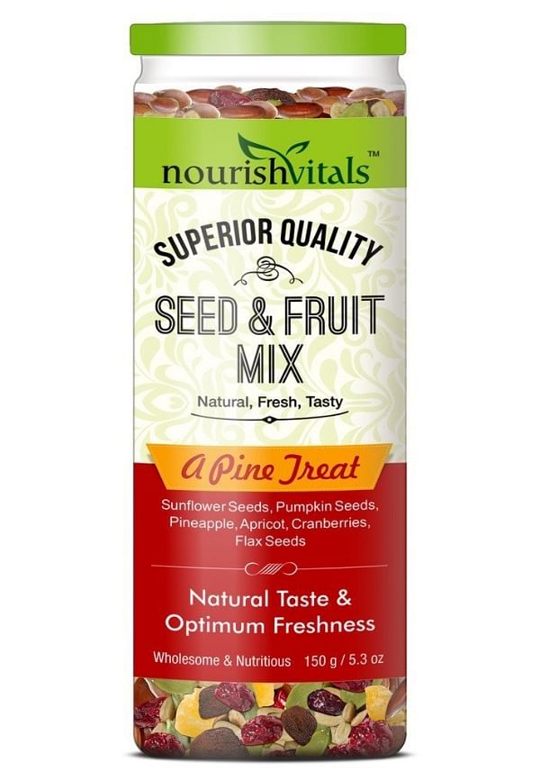 Seed and Fruit Mix Omega 3 Rich Breakfast/Snacks Trail (Pumpkin Seeds, Pineapple, Sunflower Seeds, Apricot & More), 150 g