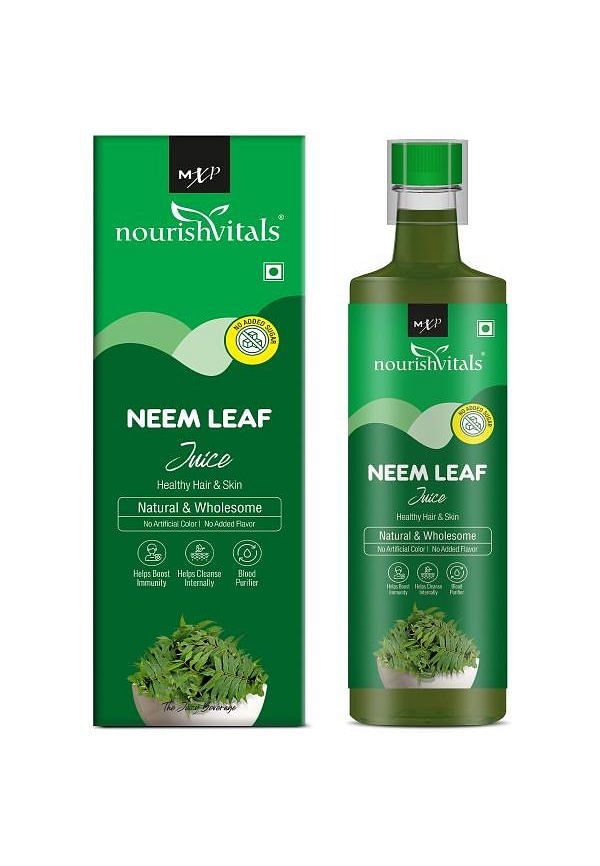 Neem Leaf Juice |Natural & Wholesome | For Healthy Hair & Skin | No Added Sugar, 500ml (Pack of 2)