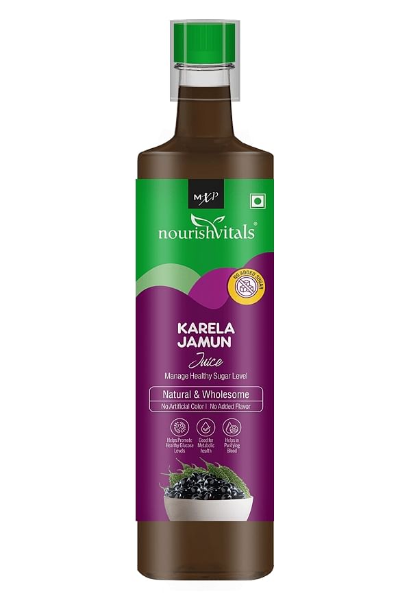 Karela Jamun Juice - Supports Healthy Sugar Level | Natural & Wholesome | No Added Sugar, 500ml