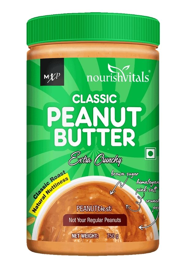 Classic Peanut Butter (Extra Crunchy) Classic Roast, High Quality Roasted Peanuts, 750 g
