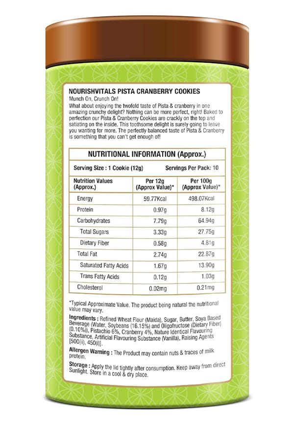 Pista Cranberry Cookies, Heavenly Bites, Source of Protein, Crunchy Delights, Genius Snack – thumbnail 2