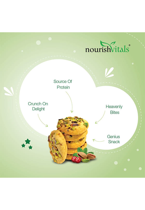 Pista Cranberry Cookies, Heavenly Bites, Source of Protein, Crunchy Delights, Genius Snack – thumbnail 3