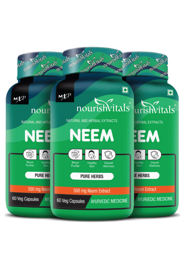 Neem Pure Herbs, 500 mg Neem Extract, Blood Purifier & For Healthy Skin