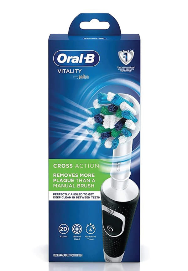 Vitality 100 Criss Cross Electric Rechargeable Toothbrush Powered By Braun