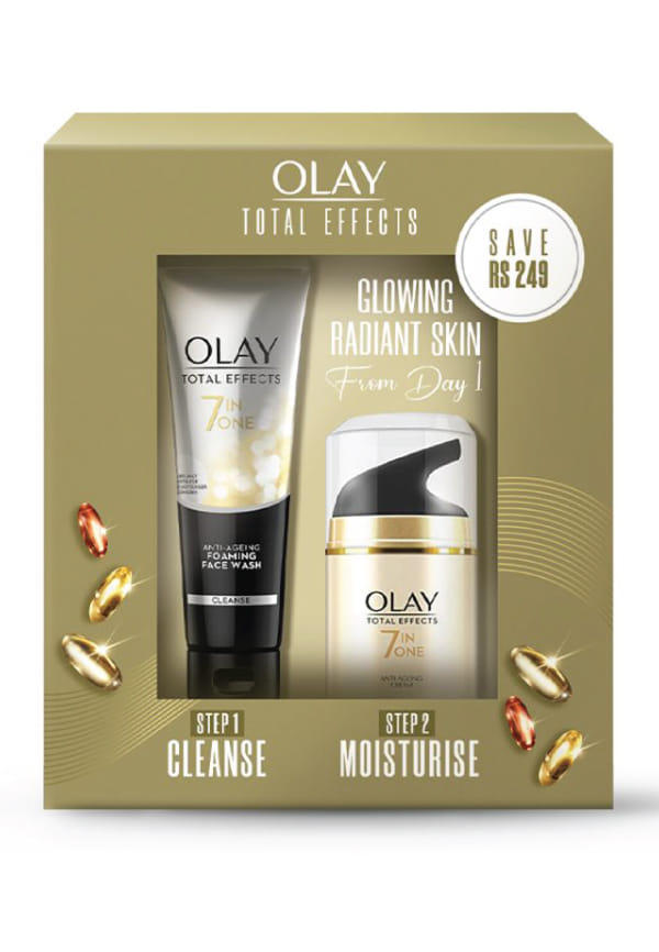 Total Effect Day Cream (Spf 15) & Cleanser Pack For Anti Ageing
