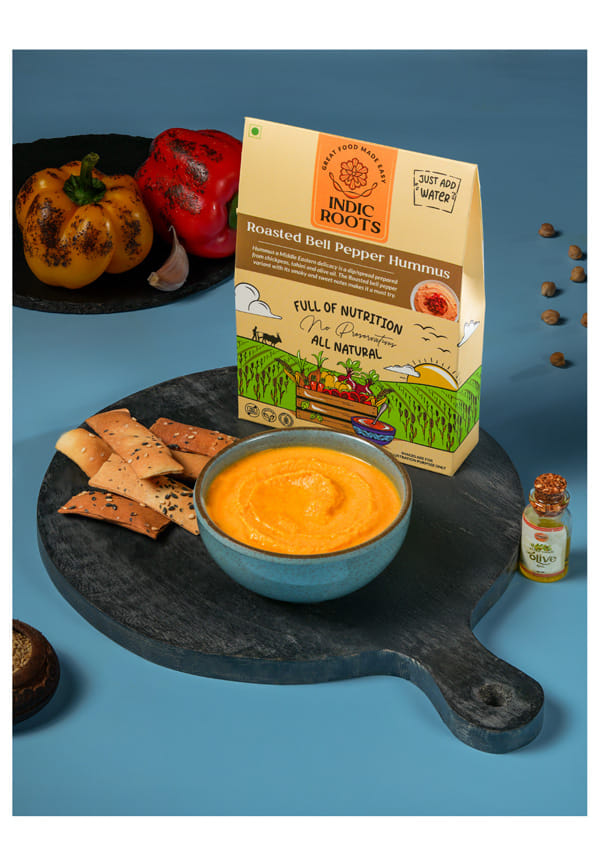Roasted Bell Pepper Hummus – thumbnail 3