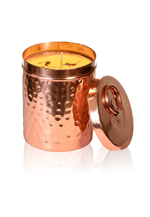 Sandalwood And Kesar Luxury Copper Candle - M Sandalwood And Kesar Luxury Copper Candle - M
