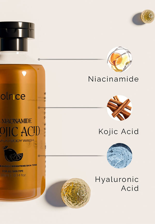 5% Niacinamide 1% Kojic Acid Premium Body Wash – thumbnail 2