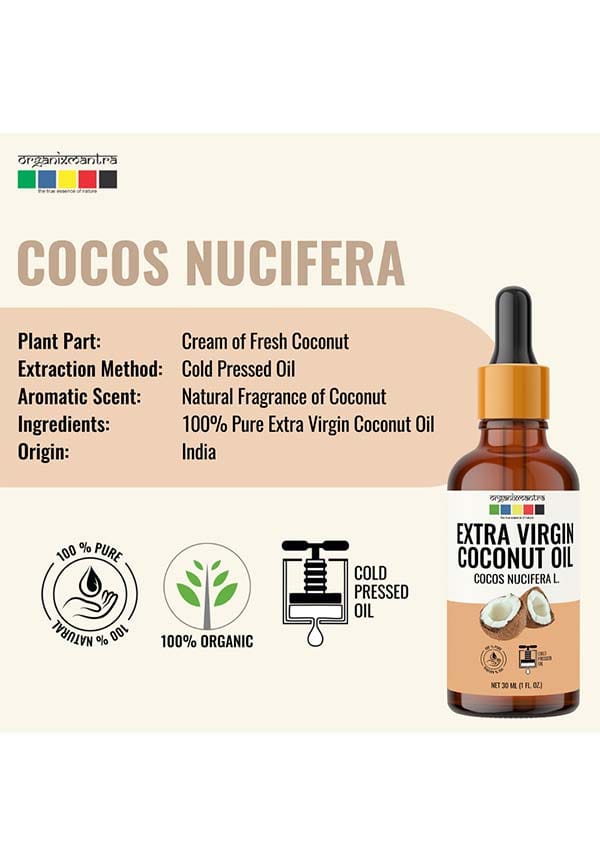 Extra Virgin Coconut Oil, Cold Pressed Organic Oil, 30ML x 2 – thumbnail 2