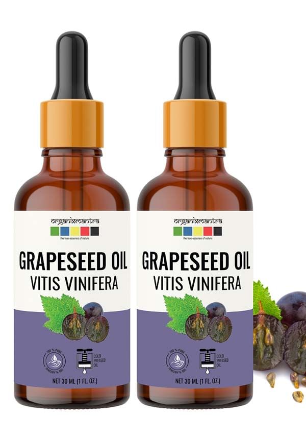 Grapeseed Oil, Cold Pressed Organic Oil, 30ML x 2 Size 30 ml * 2 By