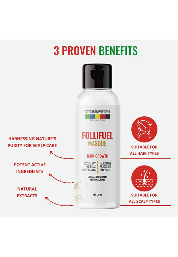 FolliFuel Hair Masque with Hairgenyl, Anageline, Rosemary Oil, Curry Leaves & Hibiscus – thumbnail 2