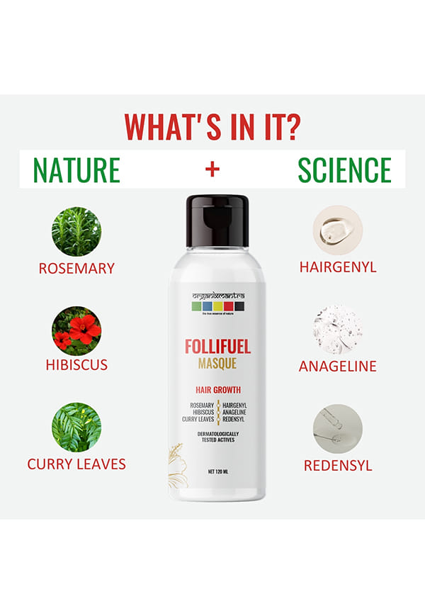 FolliFuel Hair Masque with Hairgenyl, Anageline, Rosemary Oil, Curry Leaves & Hibiscus – thumbnail 4