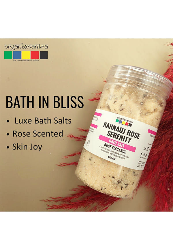 Kannauj Rose Serenity Bath Salt - Soothing Epsom Blend with Natural Rose Petals and Rose Oil – thumbnail 2