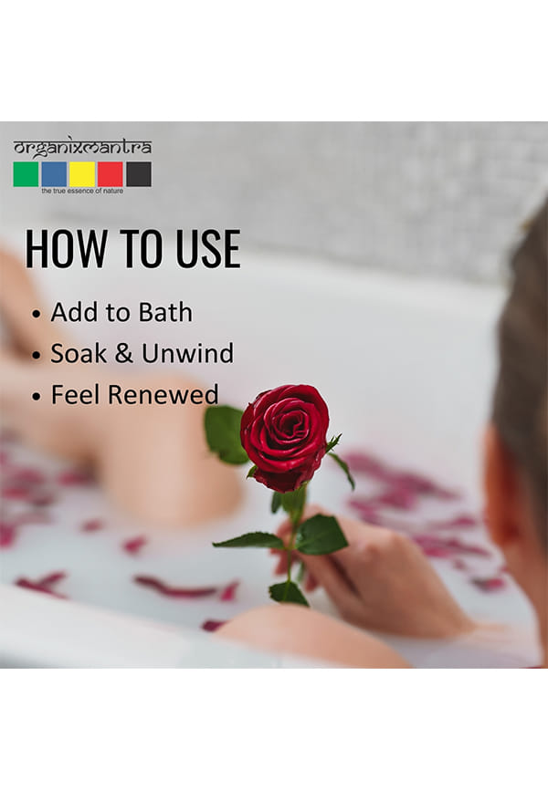 Kannauj Rose Serenity Bath Salt - Soothing Epsom Blend with Natural Rose Petals and Rose Oil – thumbnail 3