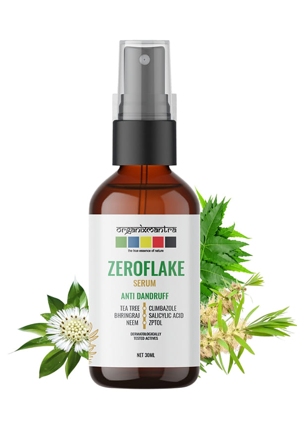 ZeroFlake Scalp Serum | Nature + Science | Tea Tree, Neem, Bringraj, with Salicylic Acid, Climbazole, ZPTO ZeroFlake Scalp Serum | Nature + Science | Tea Tree, Neem, Bringraj, with Salicylic Acid, Climbazole, ZPTO