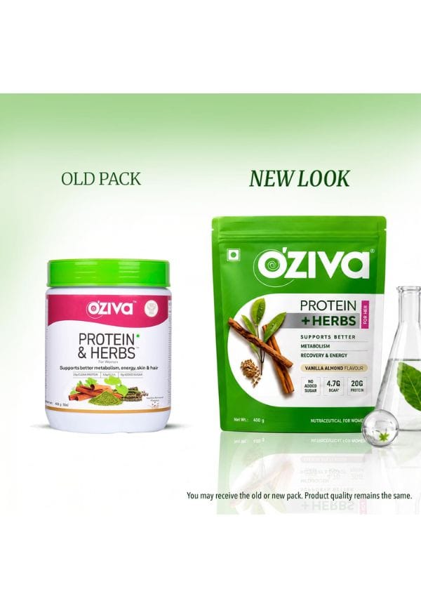 Protein & Herbs, Women for Better Metabolism, Skin & Hair - Vanilla Almond – thumbnail 2