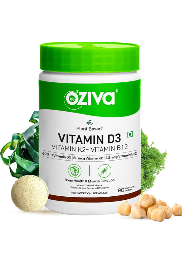 OZiva Vitamin D3+K2+B12