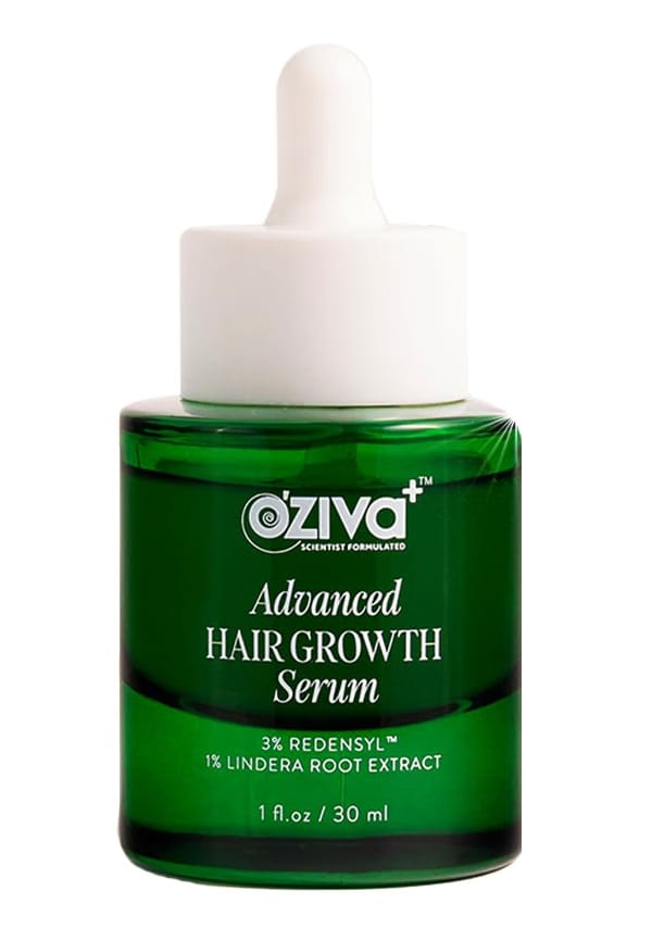 OZiva Bioactive Gluta with L-Glutathione, Strawberry (15 tablets) &  Advanced Hair Growth Serum to Rebalance Scalp Microbiome (30ml) | Size:  Combo By Oziva