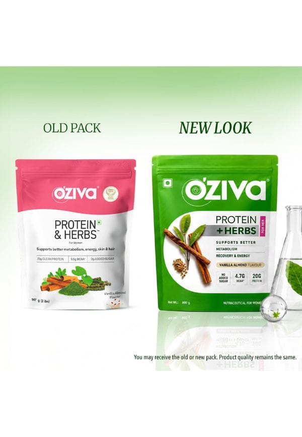 Protein & Herbs, Women for Better Metabolism, Skin & Hair - Vanilla Almond – thumbnail 2