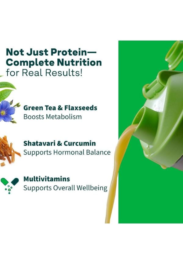Protein & Herbs, Women for Better Metabolism, Skin & Hair - Vanilla Almond – thumbnail 4