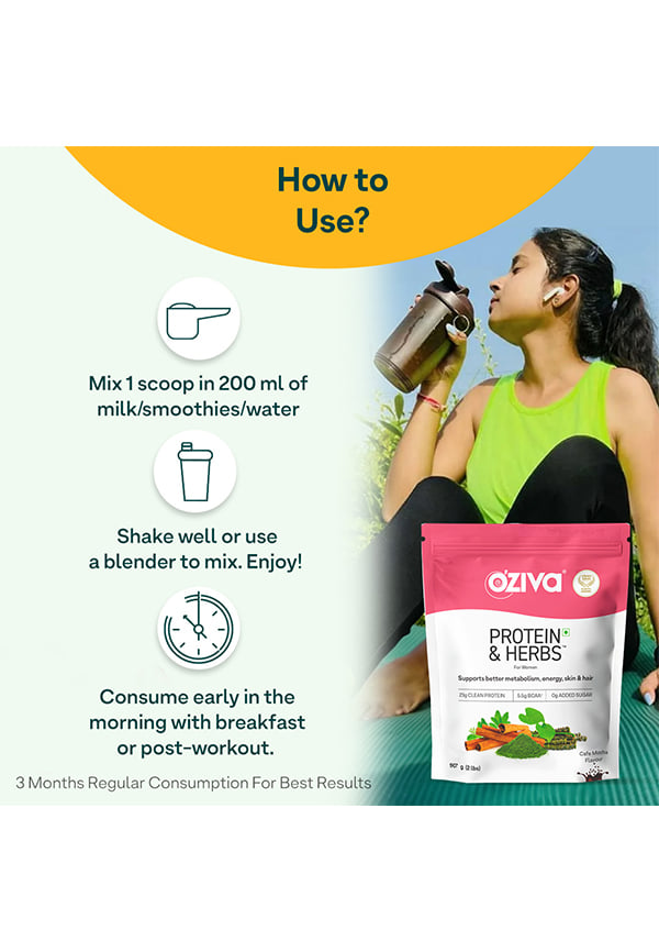 Protein & Herbs, Women for Better Metabolism, Skin & Hair - Cafe Mocha – thumbnail 4