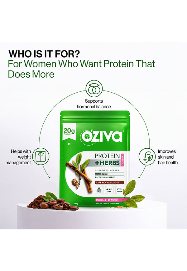 Protein & Herbs, Women for Better Metabolism, Skin & Hair - Cafe Mocha – thumbnail 2