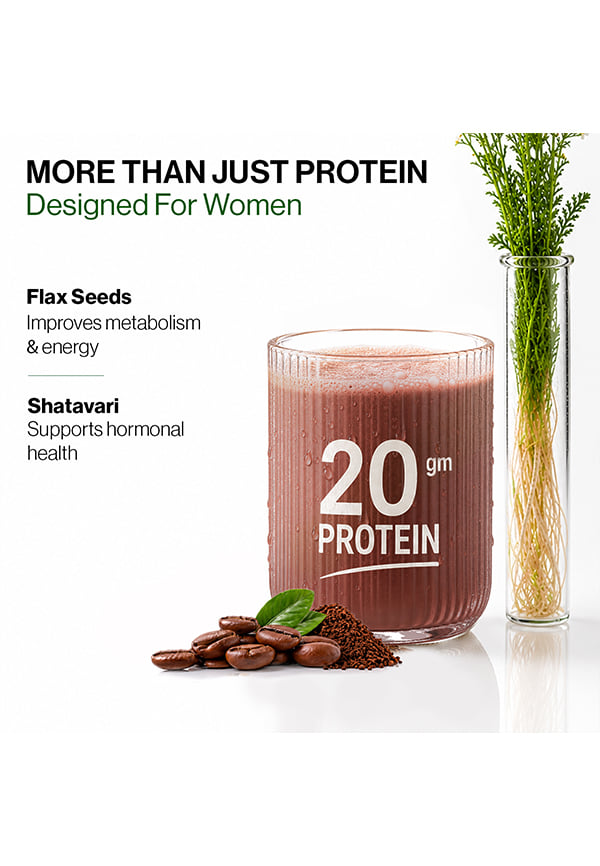Protein & Herbs, Women for Better Metabolism, Skin & Hair - Cafe Mocha – thumbnail 3