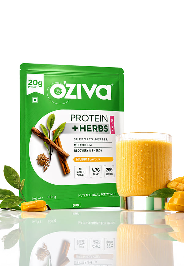 Protein & Herbs, Women for Better Metabolism, Skin & Hair - Mango Protein & Herbs, Women for Better Metabolism, Skin & Hair - Mango