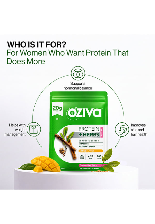 Protein & Herbs, Women for Better Metabolism, Skin & Hair - Mango – thumbnail 2