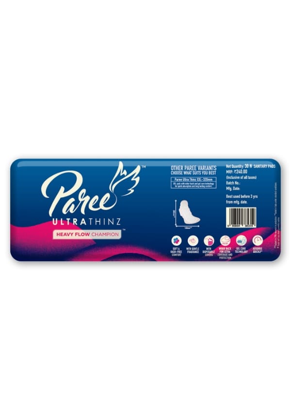 Ultra Thinz 30 XL Soft Feel Sanitary Pads with Frangrance (Tri-Fold)  – thumbnail 2