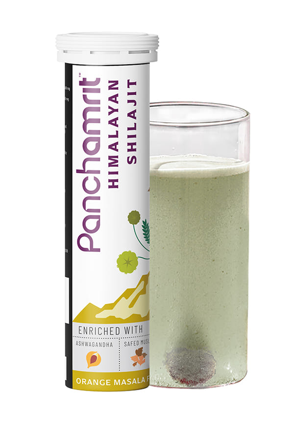 Himalayan Shilajit 600mg Effervescent | Helps Boost Stamina & Performance |Enriched with Ashwagandha, Kaunch Beej