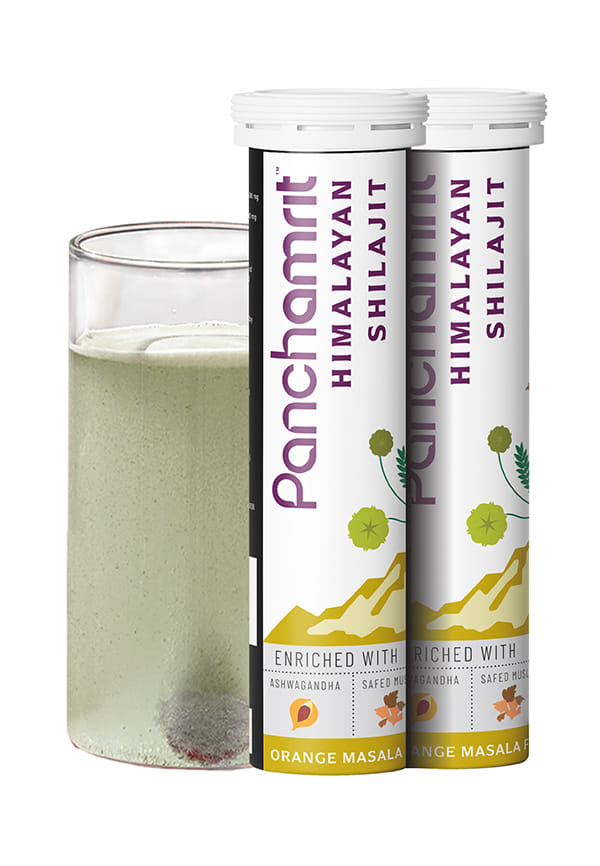 Himalayan Shilajit 600mg Effervescent | Helps Boost Stamina & Performance |Enriched with Ashwagandha, Kaunch Beej