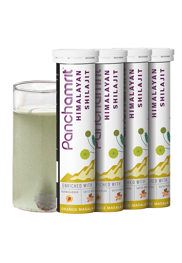 Himalayan Shilajit 600mg Effervescent | Helps Boost Stamina & Performance |Enriched with Ashwagandha, Kaunch Beej