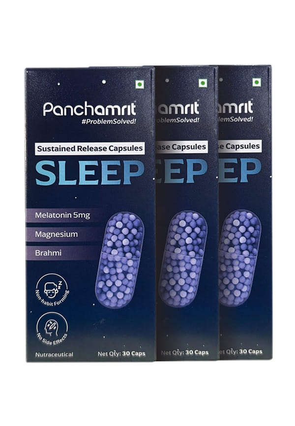 Sustained Release Capsule For Sleep with 5mg Melatonin, 30mg Valerian Root |Deep, Relaxing, Undisturbed Sleep |Non-Habit Forming