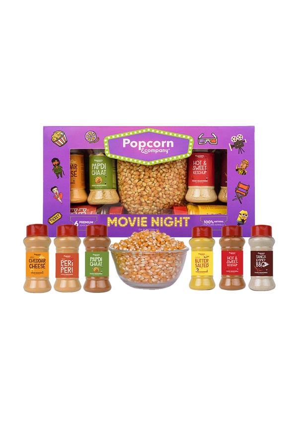 Movie Night Popcorn Kernels Seeds with Popcorn Seasoning
