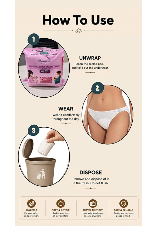 Disposable Lochia C-Section Maternity Panty – thumbnail 3