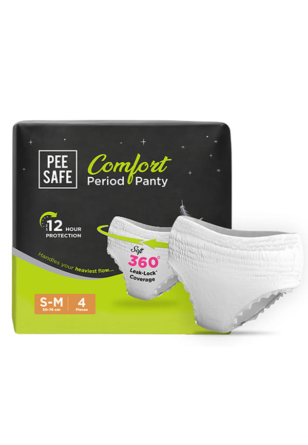 PEE SAFE Disposable Period Panties for Women Leak Proof |S-M | Pack of 4