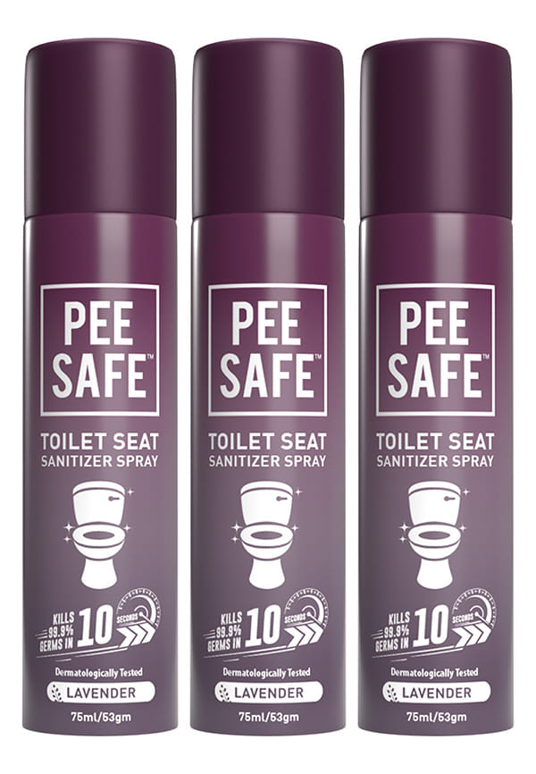Pee Safe Toilet Seat Sanitizer Spray Lavender - Pack of 3