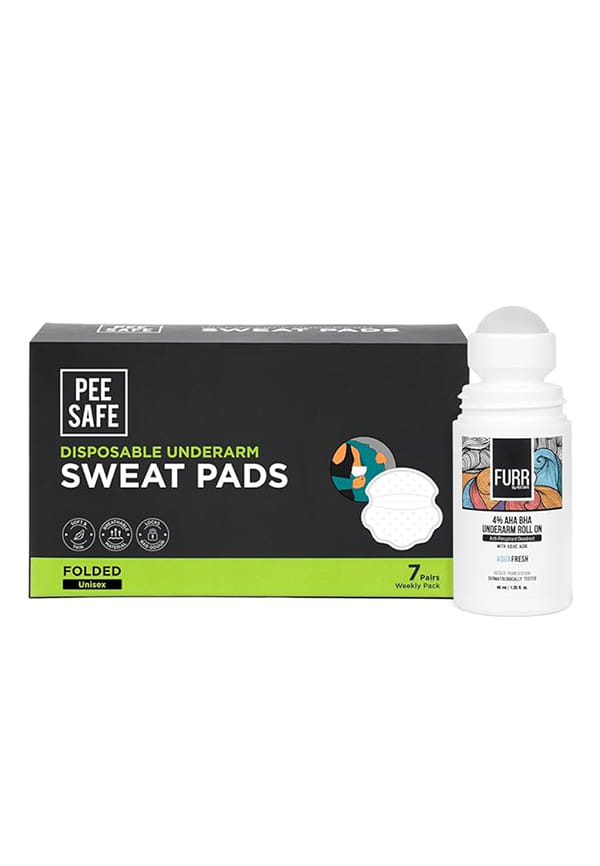FURR By Pee Safe Underarm Roll-On & Sweat Pads Combo
