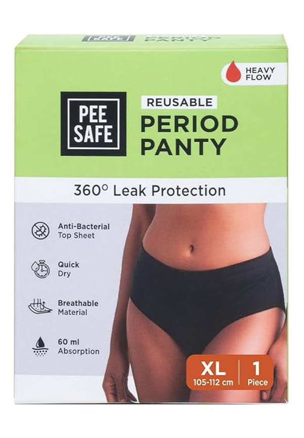Pee Safe Reusable Period Panty For Women & Girls - Extra Large Size