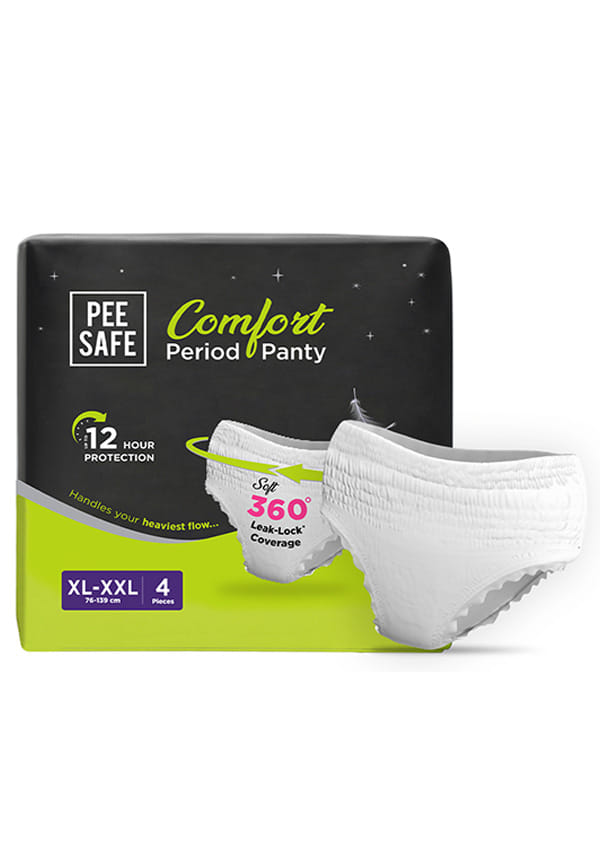 Pee Safe Disposable Period Panties for Women (XL-XXL) - Pack of 4