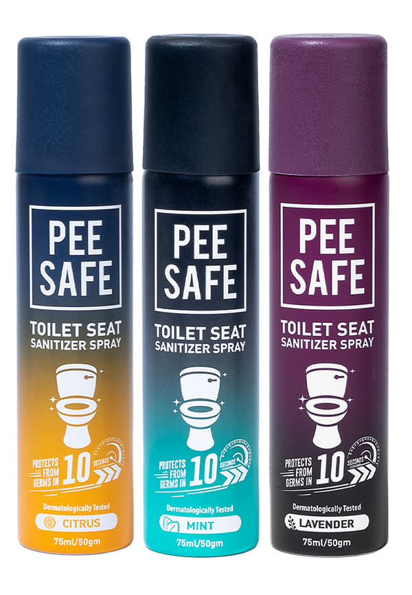 Pee Safe Mint, Lavender & Floral Toilet Seat Sanitizer - Pack of 3
