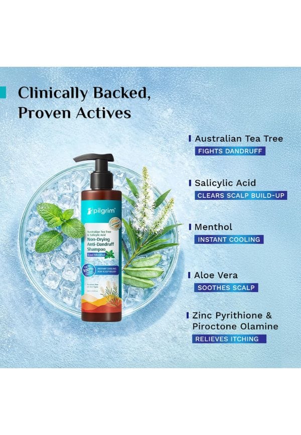Australian Tea Tree Non-Drying Anti-Dandruff Shampoo Cool Menthol – thumbnail 4