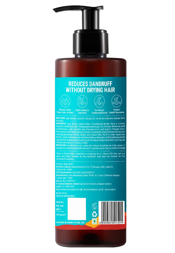 Australian Tea Tree Non-Drying Anti-Dandruff Shampoo Cool Menthol – thumbnail 2