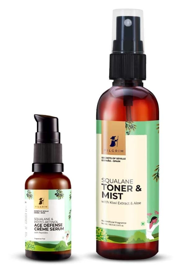 2- Step Hydration Boost Facial Combo Squalane & Phyto-Retinol Age Defense Crème Serum