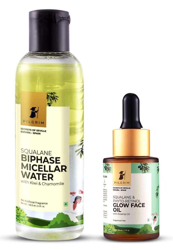 No Make-Up Combo Squalane & Phyto-Retinol Glow Face Oil & Squalane Biphase Micellar Water No Make-Up Combo Squalane & Phyto-Retinol Glow Face Oil & Squalane Biphase Micellar Water