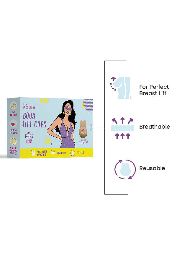 Polka Premium Ultra Reusable Boob Lift Cup For Breast Push Up Rabbit Shaped