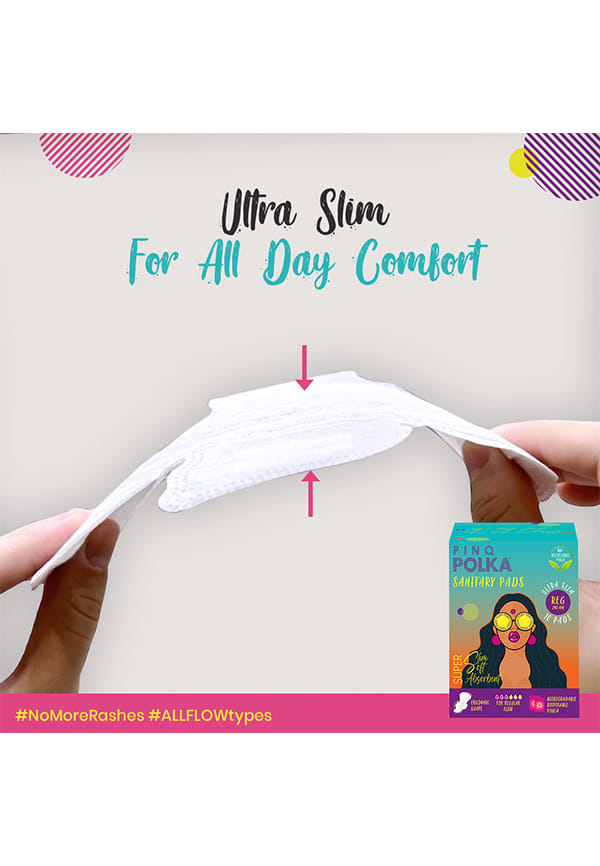 Premium Cotton Feel Ultra Sanitary Pads, Regular with Individual Disposable Pouch – thumbnail 4