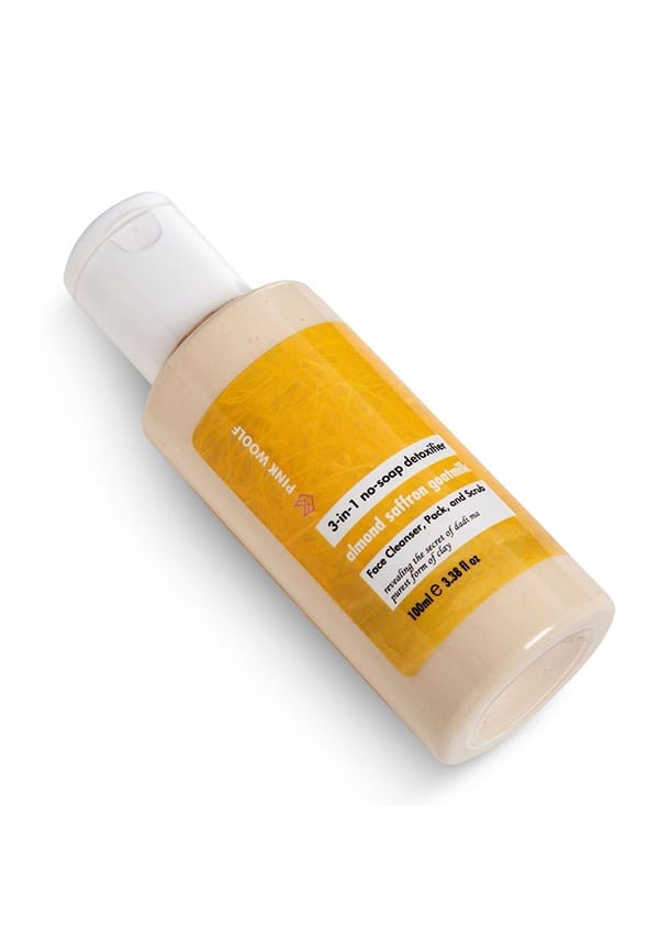 3-In-1 Face Wash, Cleanser, Scrub Combo (Almond Saffron Goatmilk)